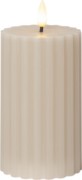 LED-Wachskerze 7,5x15cm, beige 061-67 