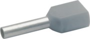 Zwillings-Aderendhülse 2x0,75qmm gr isol. 8708 