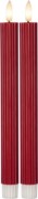 LED-Wachskerze 2er-Set rot 061-75 