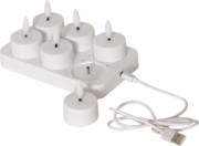 LED-Teelichter-Set 6Stk. inkl. Ladestation 061-04 
