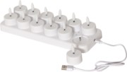 LED-Teelichter-Set 12Stk. inkl. Ladestation 061-05 