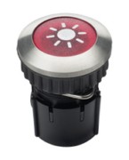 Klingeltaster rund 14,6mm Knopf rot, Hülse V2A PROTACT 105 LED 