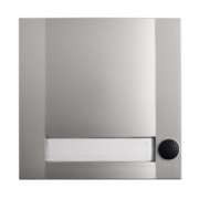 Klingeltaster 1fach 90x90x18,5mm, sil/sw DOMOLUX SIM/SW 