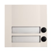 Klingeltaster 2fach 90x90x18,5mm, ws/sw DOMOLUX DUO 