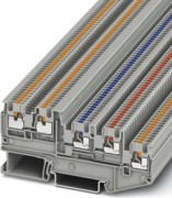 Initiatoren-/Aktorenklemme 0,14-1,5qmm, grau PTIO1,5/S/4-LED 24GN 