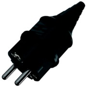Schuko-Stecker 16A,2p+E,230V,IP44sw 10754 