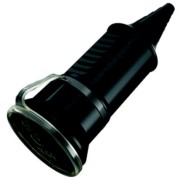 Schuko-Kupplung 16A,2p+E,230V,sw 10755 