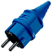 Schuko-Stecker 16A,2p+E,230V,bl 10838 