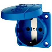 Schuko-Anbau-Steckdose 16A,2p+E,230V,bl 11011 