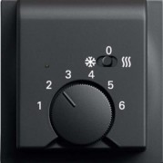 Temperaturreglerabdeckung schwarz matt 1795 HKEA-775 