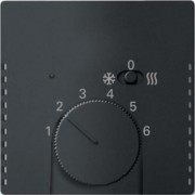 Temperaturreglerabdeckung schwarz matt 1795 HKEA-885 