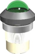 Scharnberger+Hasenbein LED-Signalleuchte 22mm 230VAC/DC ws mt/chr 38614 