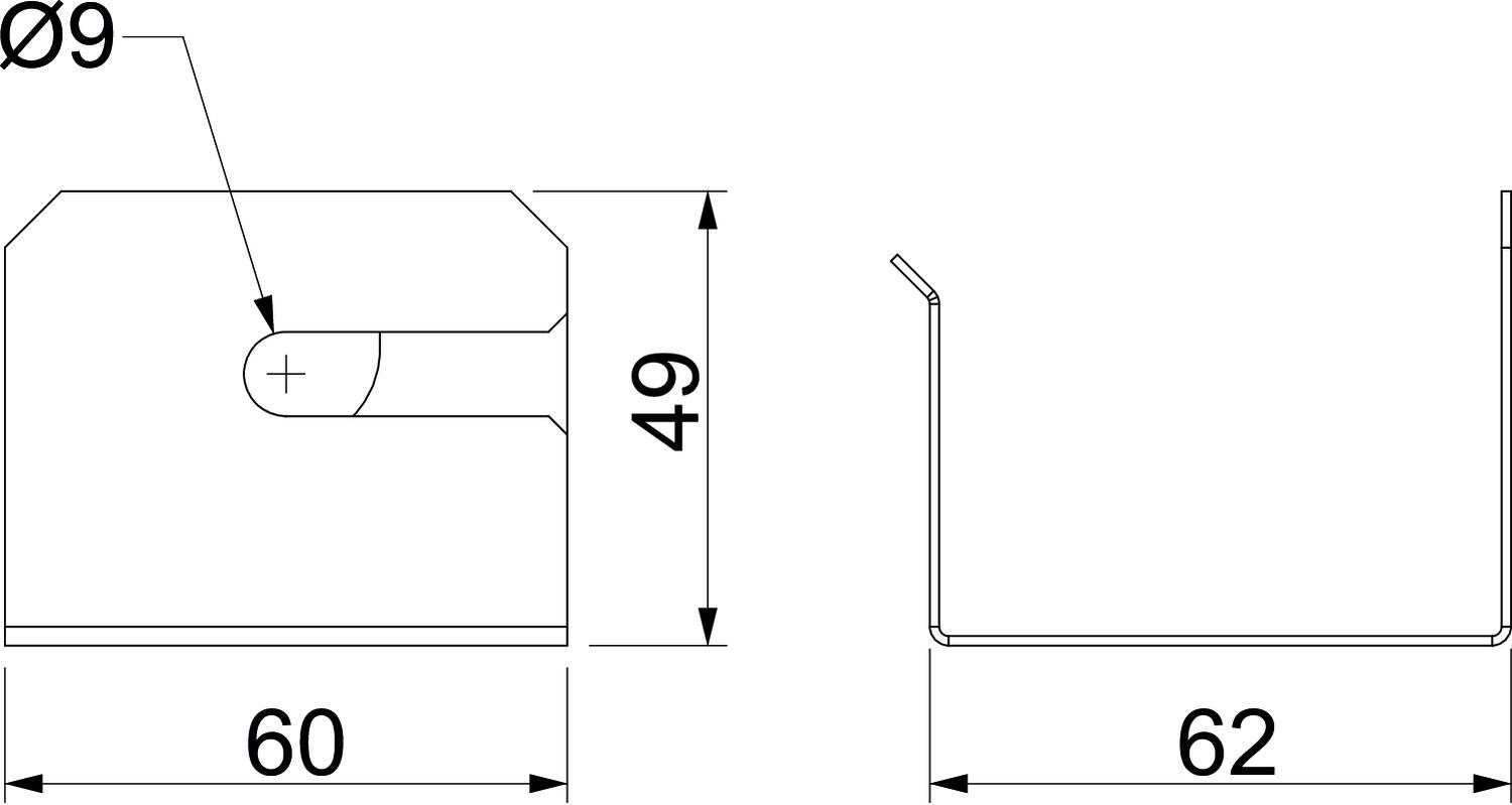 Kabelbügel für Wandmontage PLM WB 0810 FS 