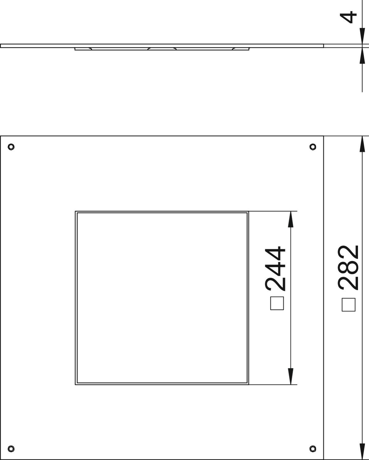 Montagedeckel 250-2/3 für GES9 DUG 250-3 9 