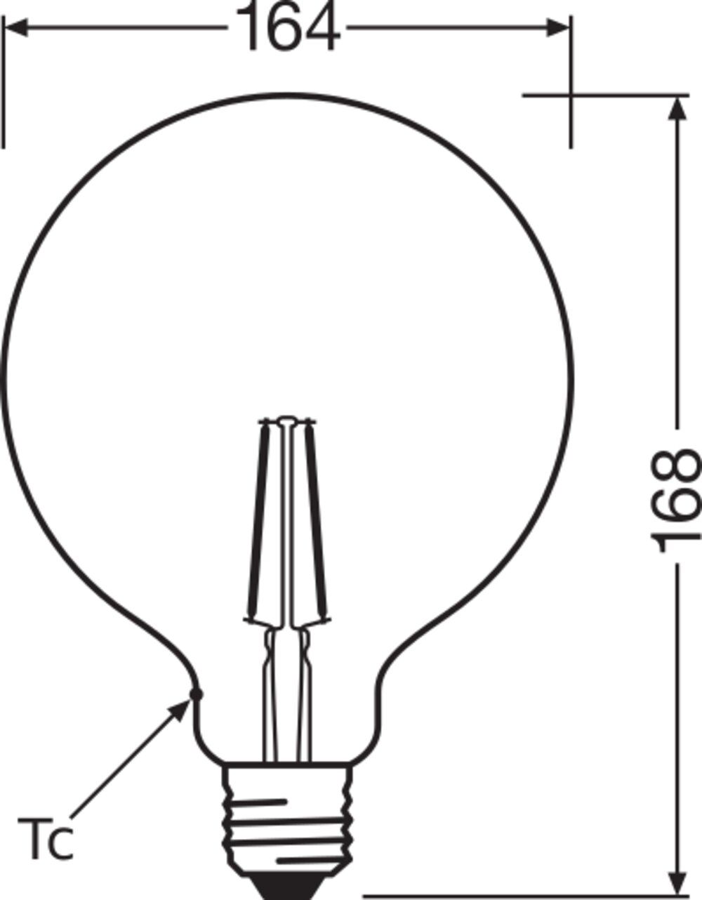 OSRAM LAMPE LED-Vintage-Lampe E27, 824 1906GLOBE2,8/824FGD 