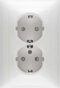 Steckdose SCHUKO 2fach alu D 11.6512.70 SI 