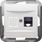 UAE-Steckdose Cat7 1fach alu D 11.1858.70 UAE-C6 