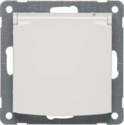 Steckdose SCHUKO alu Klappdeckel D 11.6611.70 K 