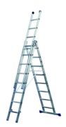 ILLER-LEITER Alu-Mehrzweckleiter 3-tlg. 3x10 Stufen 53010 