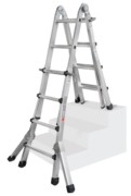 ILLER-LEITER Teleskopleiter Levelmaster 4x6 Spross.+Ausleger 64216 