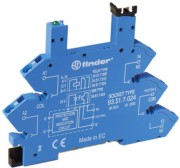 Fassung m.Zugfederklemme 12VDC blau 93.51.7.024 