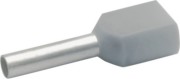 Zwillings-Aderendhülse 2x0,75qmm gr isol. 8708 