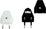 Euroflachstecker sw, m.Schraubanschl. 900.002 