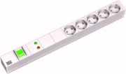 19Zoll Steckdosenleiste 5f mit Schalter, alu 333.403 