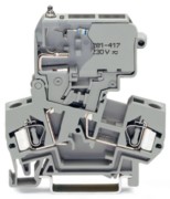 Sicherungsklemme 0,08-4mmq grau 281-611/281-417 