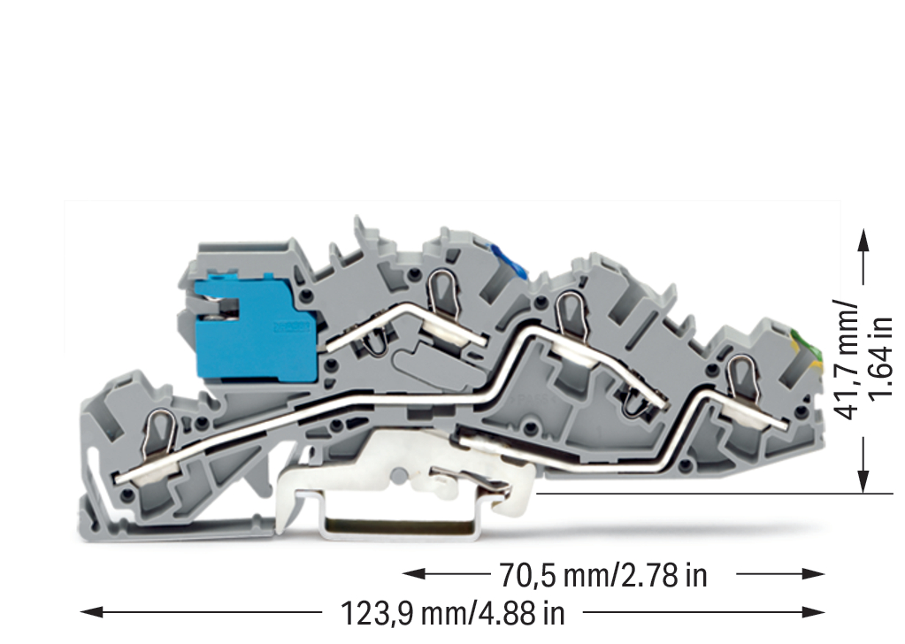 Installations-Etagenklemme NT/L/PE 4/6qmm grau 2005-7641 
