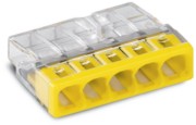 Verbindungsdosenklemme 5x 0.5-2.5 gelb 2273-205 