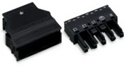 Buchse 2x0,5-4mmq schwarz 770-105 