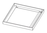 Aufbaurahmen FL625LED EL RAL9016 86256010 