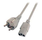 Netzleitung 3,0m gr Schutzk.St/IEC-Kupp. EK508.3 