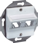 DIN Anschlussdose 50x50, 2Port weiss 306010 
