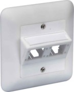 DIN Anschlussdose 80x80, 2Port weiss 306006 
