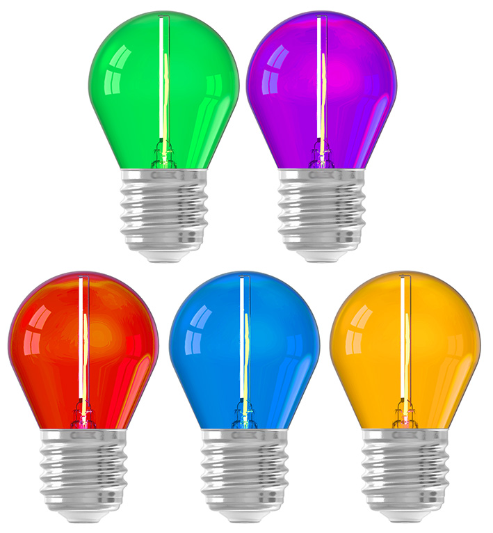Scharnberger+Hasenbein LED-Tropfenlampe 45x73mm E27 240VAC 5 Farben 30964 (VE5 farbsort) 