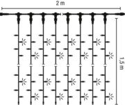 Scharnberger+Hasenbein LED-Lichtervorhang 2x1,5m 230V Out ws 58928 