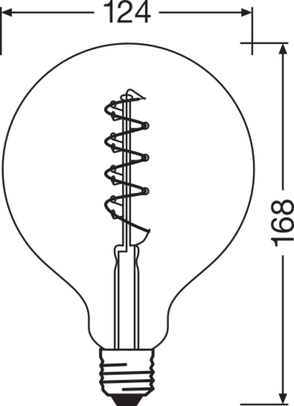 OSRAM LAMPE LED-Vintage-Lampe E27, 820 1906LEDGLOBE4,5820FG 
