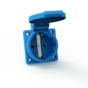 Schutzkont.-Anbausteckdose 16A IP44 blau 71099 