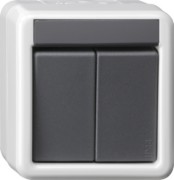 KNX Taster BA 2fach grau AP 1Punkt 516130 