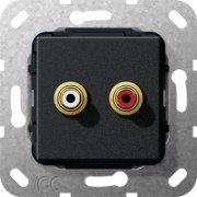 Cinch Audio Lötanschluss UP Tragring sw matt 563210 
