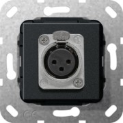 XLR Buchse D Serie Einsatzsw matt 566710 