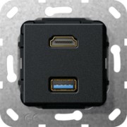 UP Tragring HDMI und USB A sw Kabelpeitsche 567910 