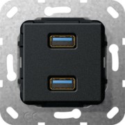 USB 3.0 A 2fach sw matt Kabelpeitsche 568510 