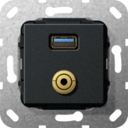 UP Tragring USB A Klinke sw matt 568610 