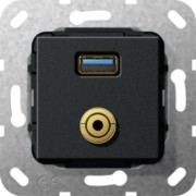 UP Tragring USB A Klinke sw matt 568710 