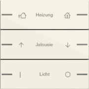 Wippenset 3-fach indiv. Tastsensor Cremeweiß 576301 