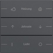 Wippenset 3-fach indiv. Tastsensor Anthrazit 576328 