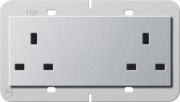 Doppelsteckdose 13A alu 278226 